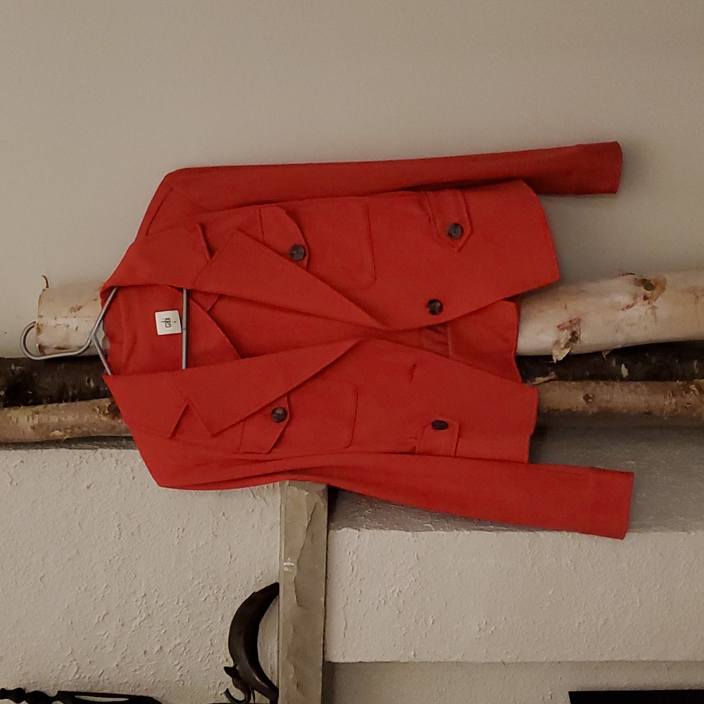 CAbi Red Button Front Blazer Jacket Style NWOT
